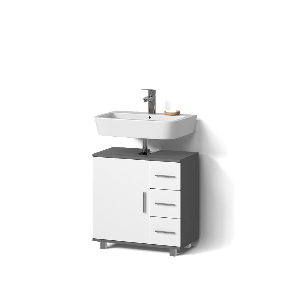 Wohnli Möbelsuche - WASCHBECKENUNTERSCHRANK Eisak Anthrazit 60 x 60.8 cm