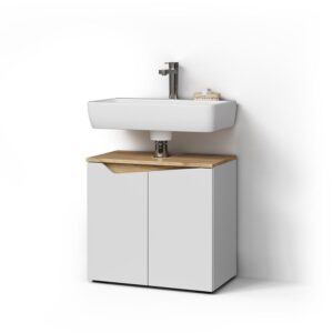 wohnli-moebel-suche-800000933013 Wohnli Möbelsuche - WASCHBECKENUNTERSCHRANK Timavo Weiß 60 x 57.5 cm mit 2 Türen
