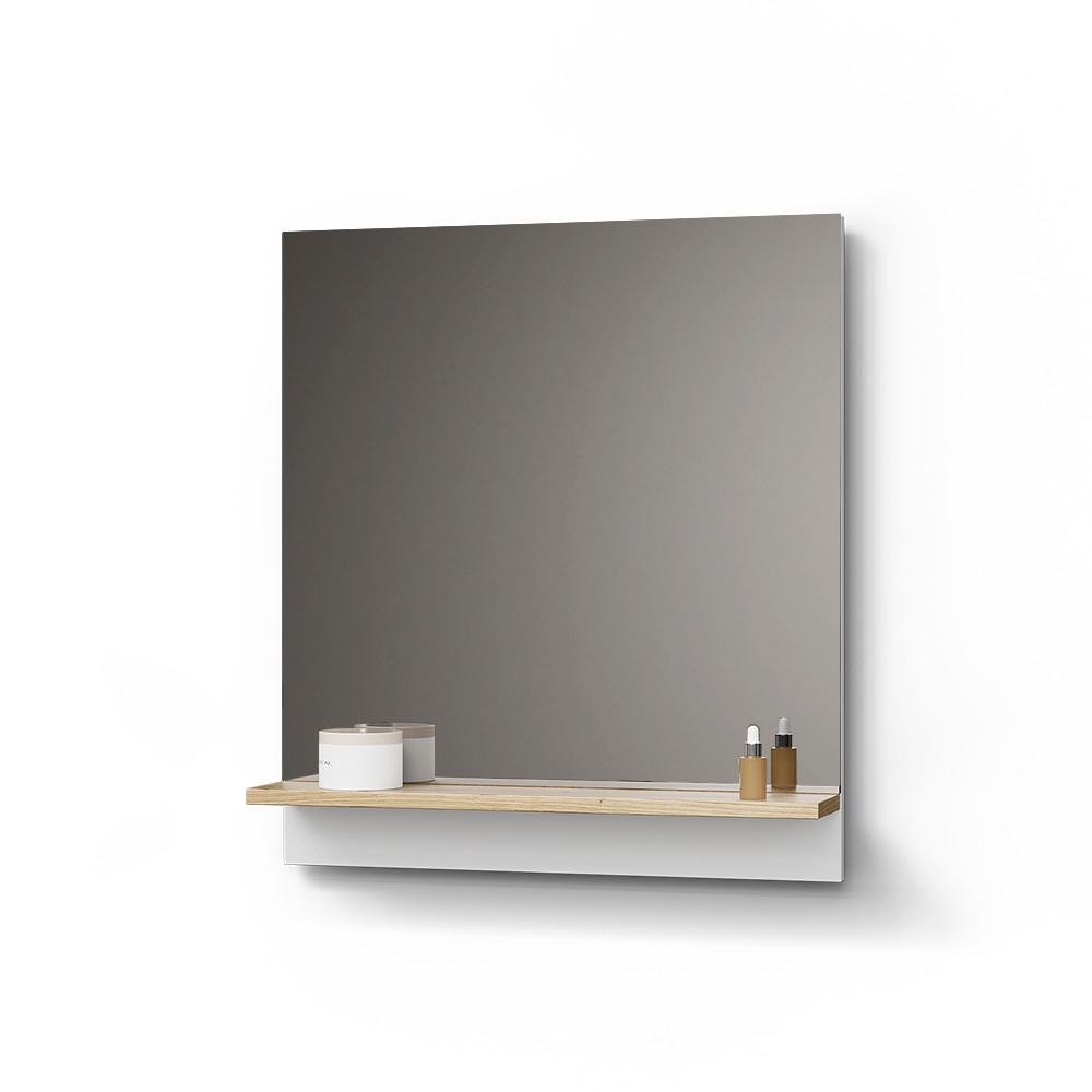 Wohnli Möbelsuche - BADSPIEGEL Timavo Weiß 60 x 67 cm mit Regal
