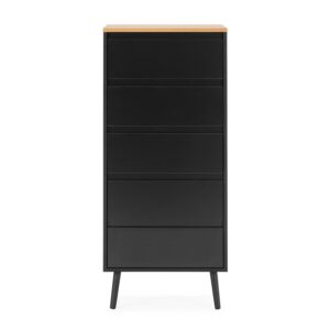 KOMMODE 50/115/40 Desi schwarze Farbe Holzwerkstoff VS Venta-stock Möbel > Kommoden & Schubladenschränke > Kommoden Schwarz