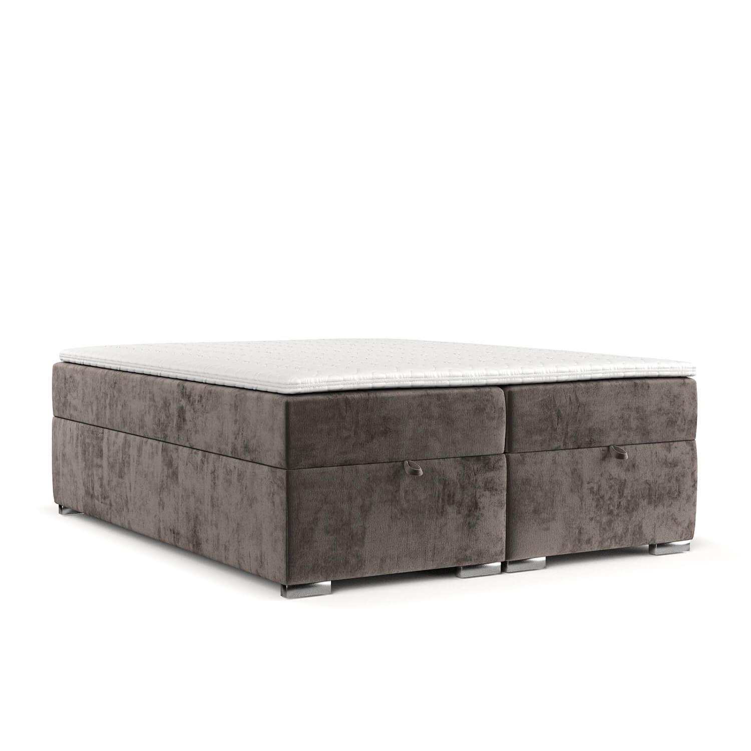 Wohnli Möbelsuche - BOXBETT Reto 160/200 cm Braun im Lotta Stoff