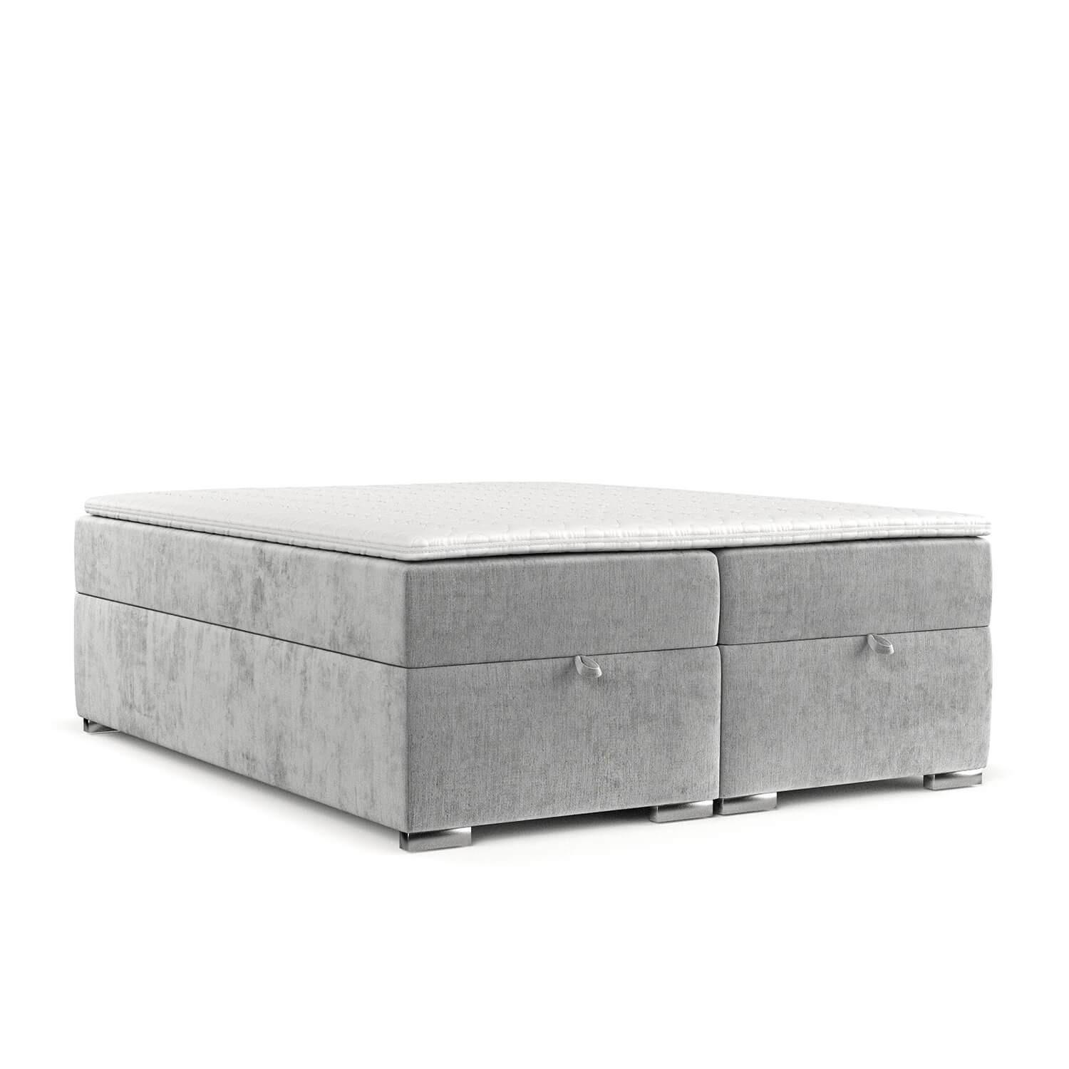 Wohnli Möbelsuche - BOXBETT Reto 120/200 cm Hellgrau im Lotta Stoff