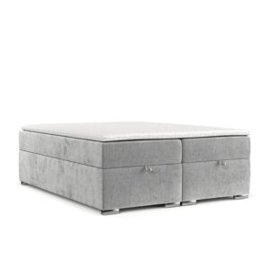 Wohnli Möbelsuche - BOXBETT Reto 200/200 cm Hellgrau im Lotta Stoff