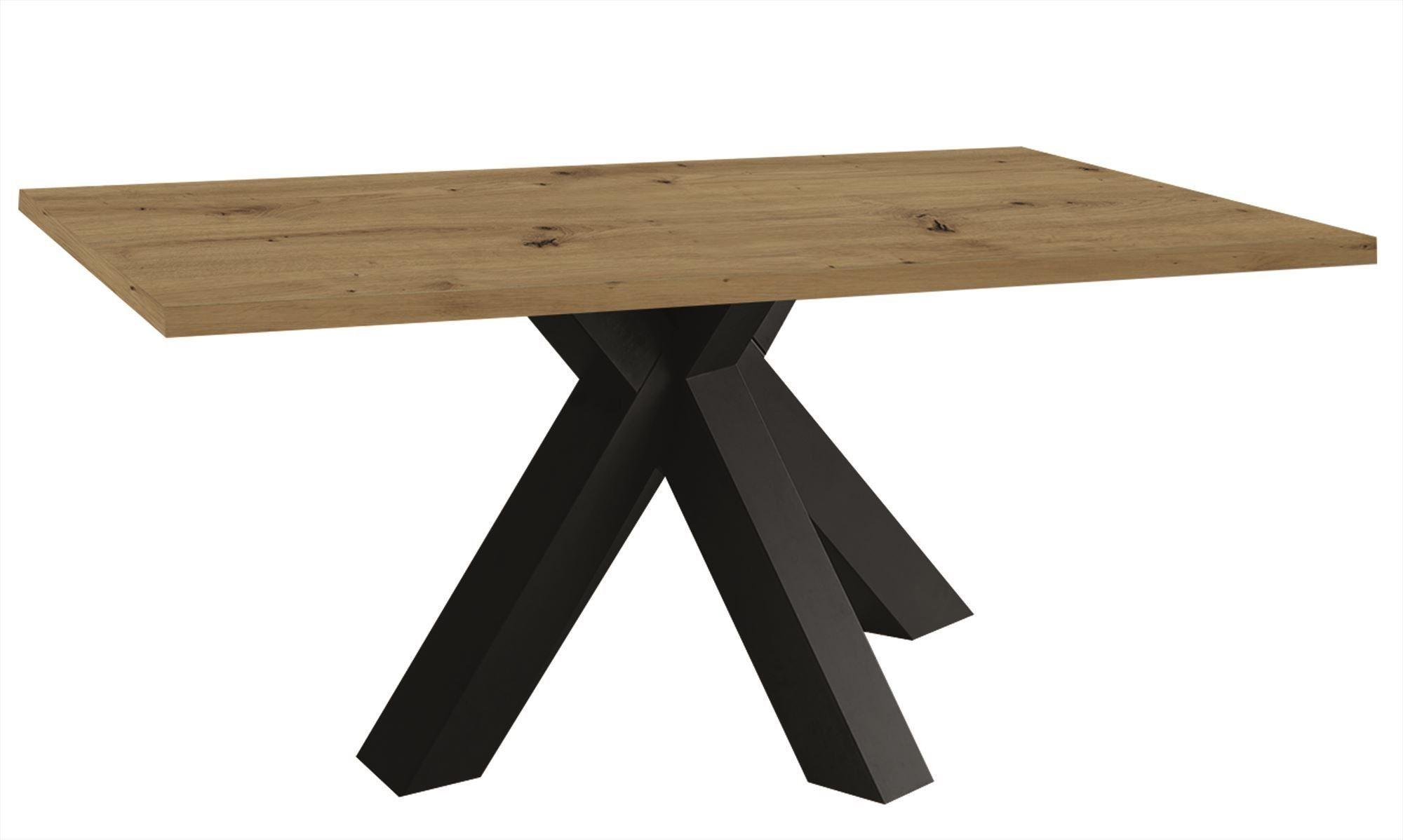 wohnli-moebel-suche-800000934951 Wohnli Möbelsuche - ESSZIMMERTISCH Elda 2 200 x 100 x 75 Esstisch Schwarzstahl/Asteiche