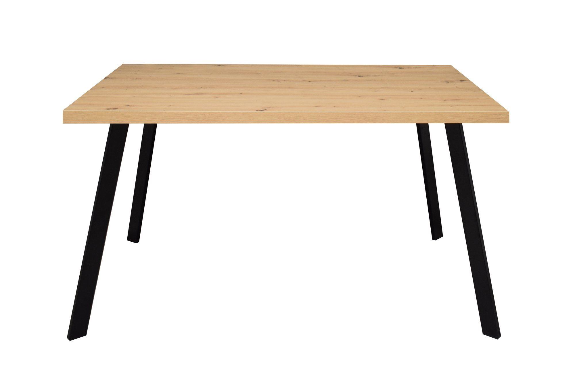 Wohnli Möbelsuche - ESSTISCH rechteckig Ediva 1 180 x 90 x 75 Esszimmertisch Schwarz/Asteiche