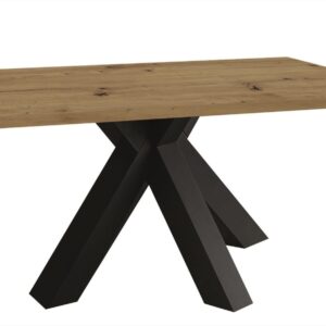 wohnli-moebel-suche-800000934960 Wohnli Möbelsuche - ESSZIMMERTISCH Elda 2 140 x 90 x 75 Esstisch Schwarzstahl/Asteiche