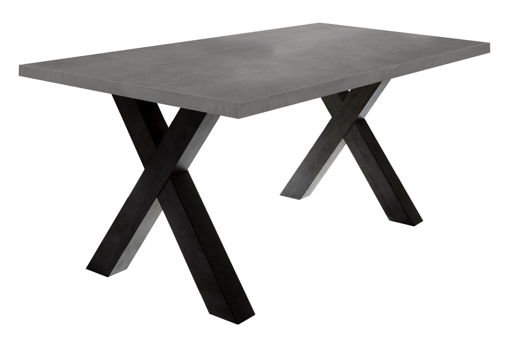 Wohnli Möbelsuche - ESSZIMMERTISCH Eike 8 200 x 100 x 75 Esstisch Schwarzstahl/Graphit