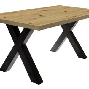 wohnli-moebel-suche-800000934980 Wohnli Möbelsuche - ESSZIMMERTISCH Eike 8 140 x 90 x 75 Esstisch Schwarzstahl/Asteiche