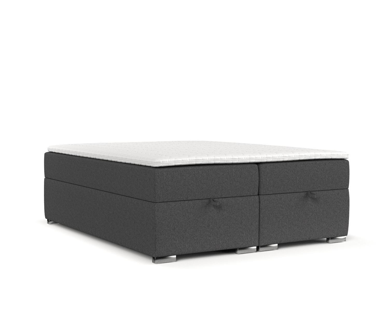 Wohnli Möbelsuche - BOXBETT Reto 180/200 cm Anthrazit im Megan Stoff