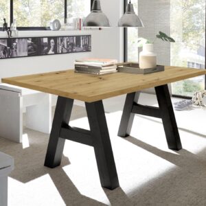 ESSZIMMERTISCH Elia 8 180 x 90 x 75 Esstisch Schwarzstahl/Asteiche Holz 58aufmkessel Möbel > Tische > Esstische Braun
