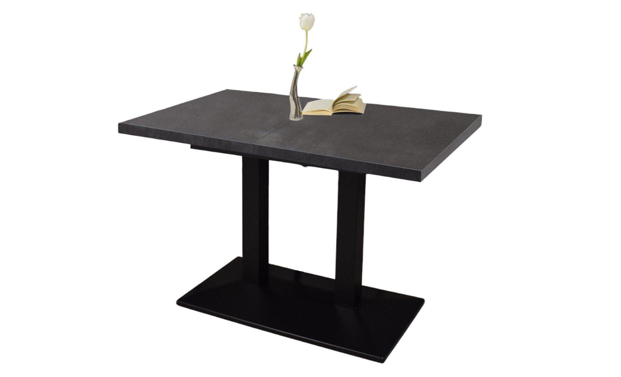 wohnli-moebel-suche-800000935350 Wohnli Möbelsuche - BARTISCH ausziehbar Eleen 120x70x72 Schwarz/Graphit