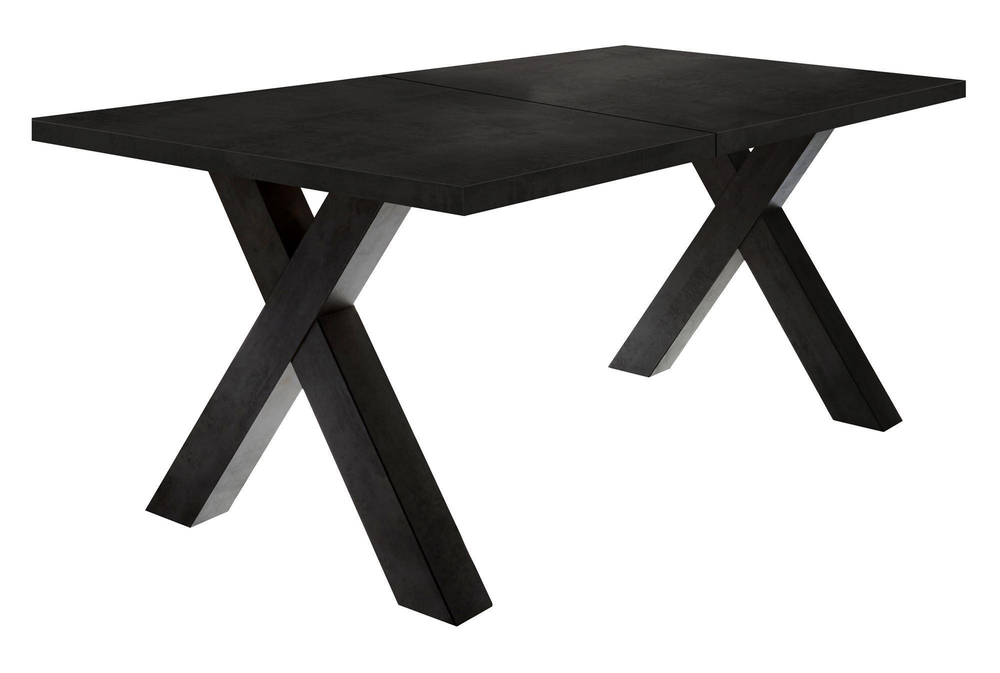 wohnli-moebel-suche-800000935385 Wohnli Möbelsuche - ESSTISCH ausziehbar Eike 7 160 x 90 x 75 Esszimmertisch Schwarzstahl