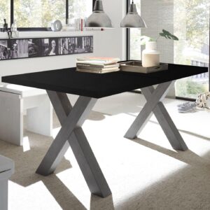 wohnli-moebel-suche-800000935413-1 ESSTISCH ausziehbar Eike 3 160 x 90 x 75 Esszimmertisch Graphit/Schwarzstahl Holz 58aufmkessel Möbel > Tische > Esstische Schwarz