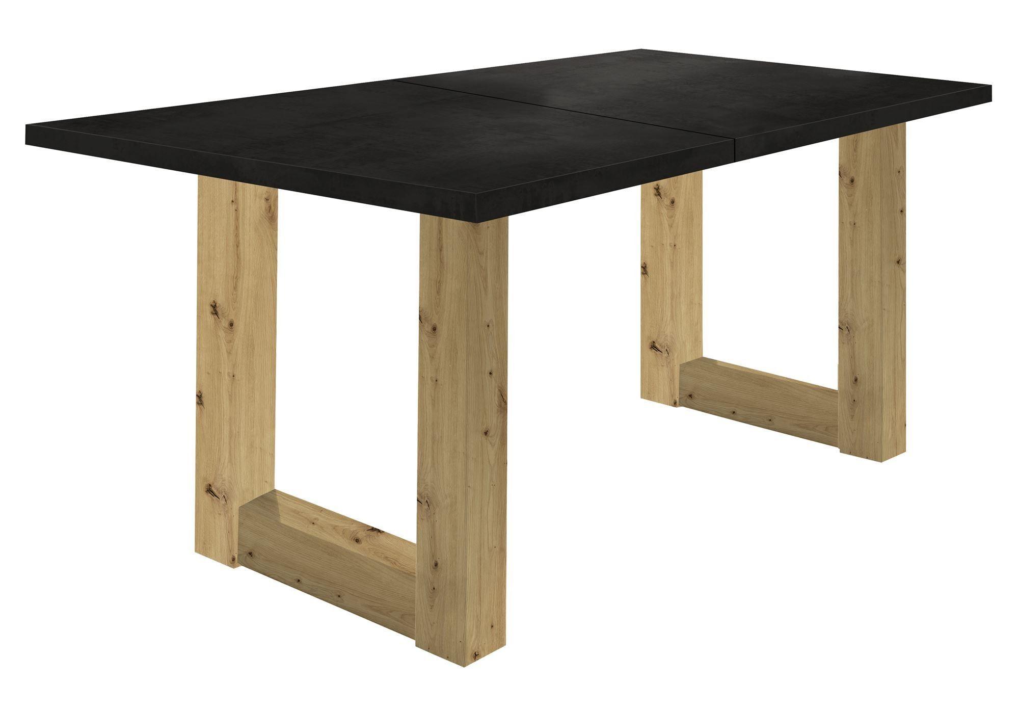 wohnli-moebel-suche-800000935418 Wohnli Möbelsuche - ESSTISCH ausziehbar Eila 1 160 x 90 x 75 Esszimmertisch Asteiche/Schwarzstahl