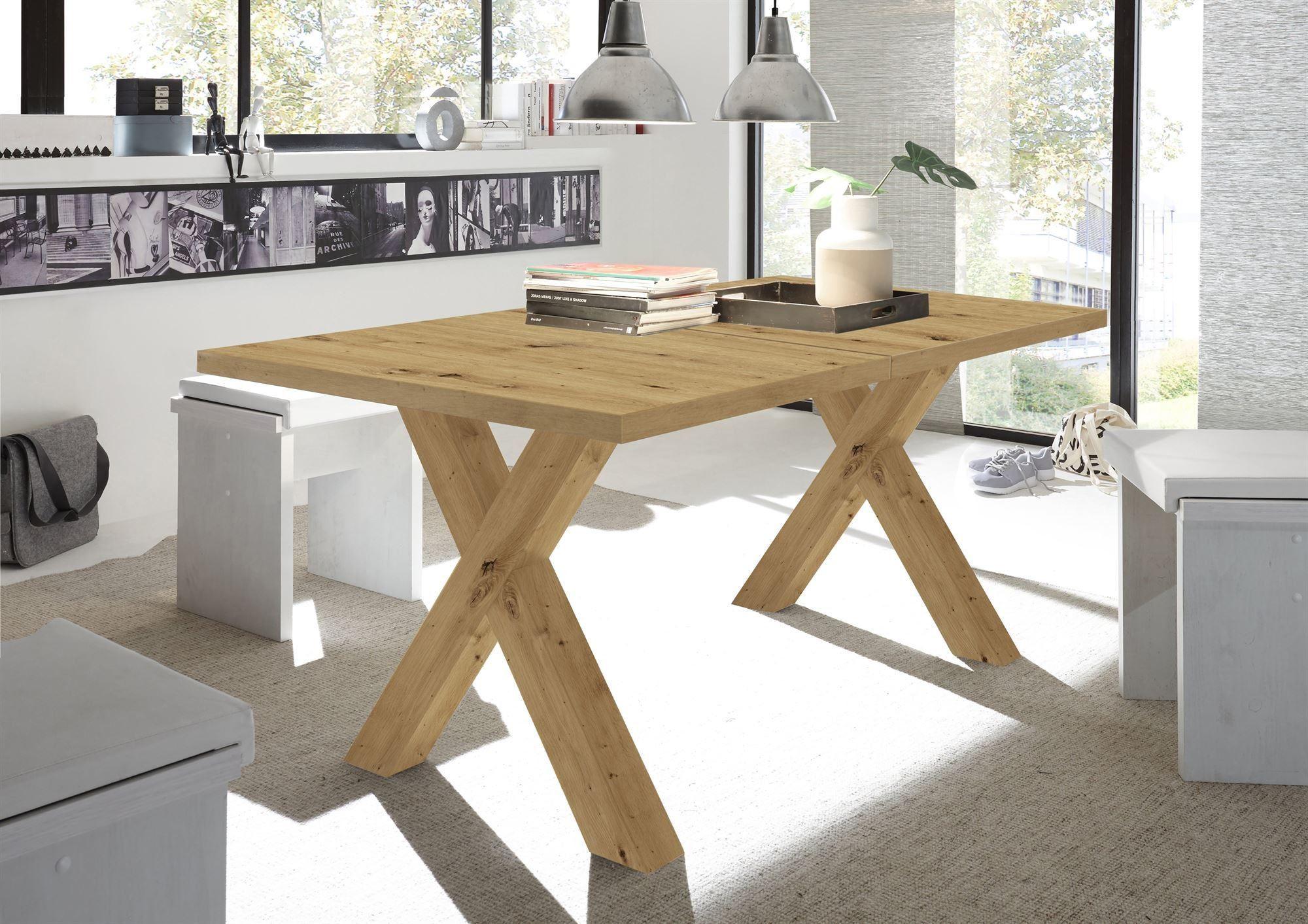 ESSTISCH ausziehbar Eike 1 140 x 90 x 75 Esszimmertisch Asteiche Holz 58aufmkessel Möbel > Tische > Esstische Braun