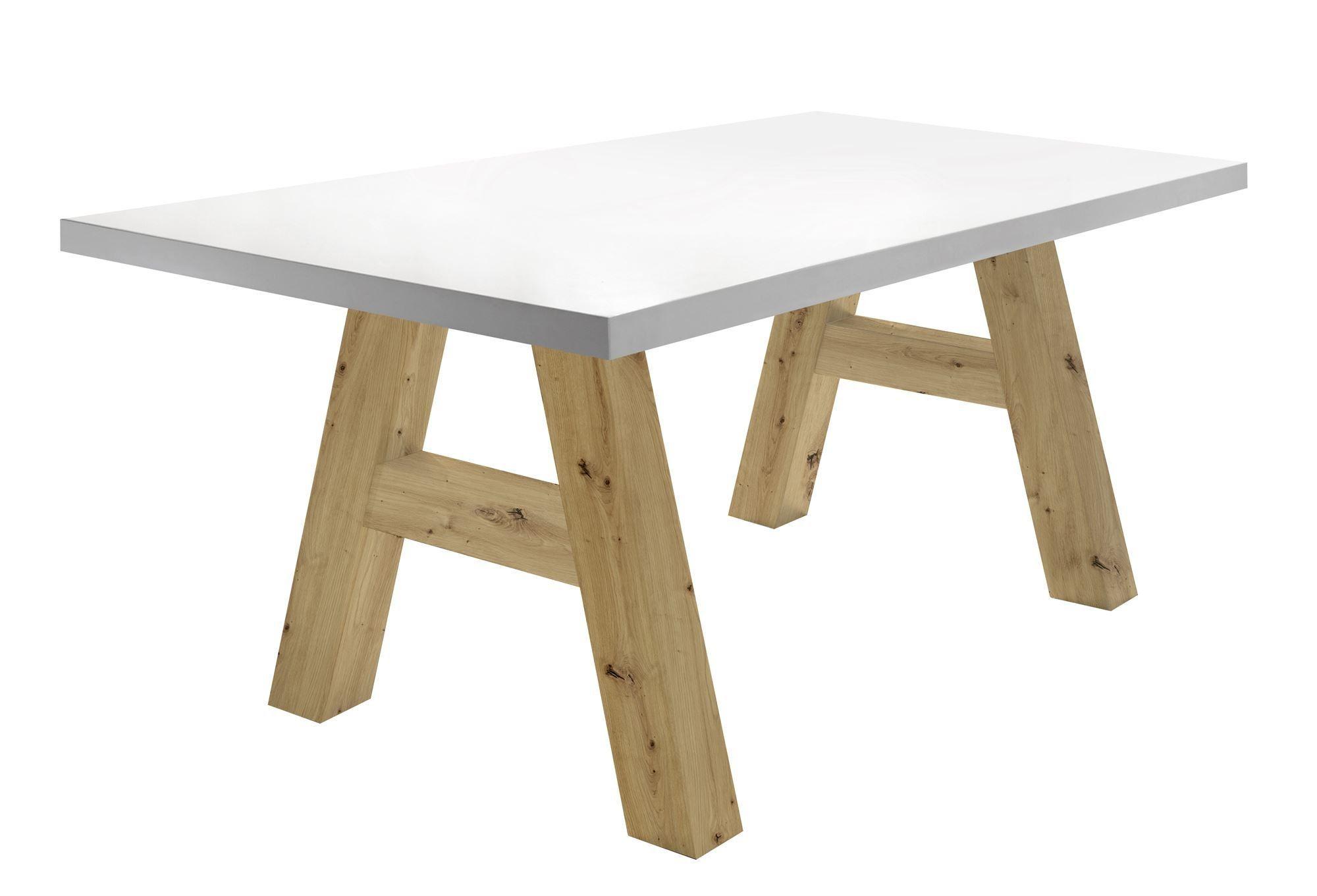 wohnli-moebel-suche-800000935434 Wohnli Möbelsuche - ESSZIMMERTISCH Elia 2 180 x 90 x 75 Esstisch Asteiche/Weiß Matt Lack