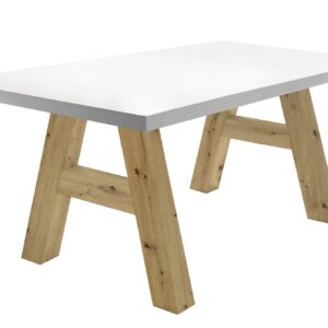 wohnli-moebel-suche-800000935442 Wohnli Möbelsuche - ESSZIMMERTISCH Elia 2 200 x 100 x 75 Esstisch Asteiche/Weiß Matt Lack
