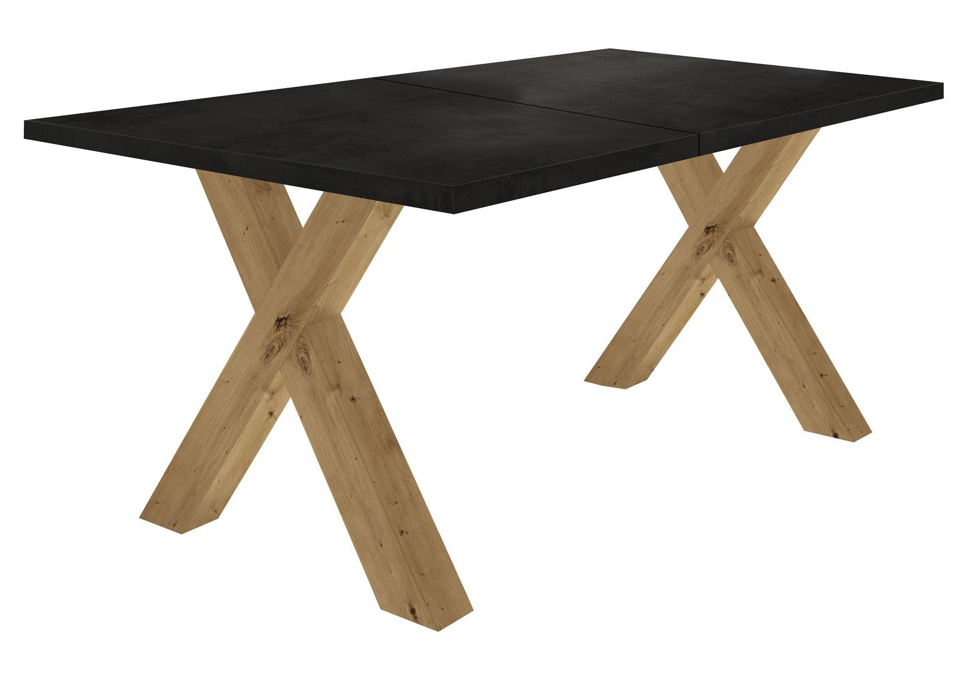 wohnli-moebel-suche-800000935446 Wohnli Möbelsuche - ESSTISCH ausziehbar Eike 1 160 x 90 x 75 Esszimmertisch Asteiche/Schwarzstahl