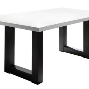 wohnli-moebel-suche-800000935455 Wohnli Möbelsuche - ESSZIMMERTISCH Eila 8 160 x 90 x 75 Esstisch Schwarzstahl/Weiß Matt Lack