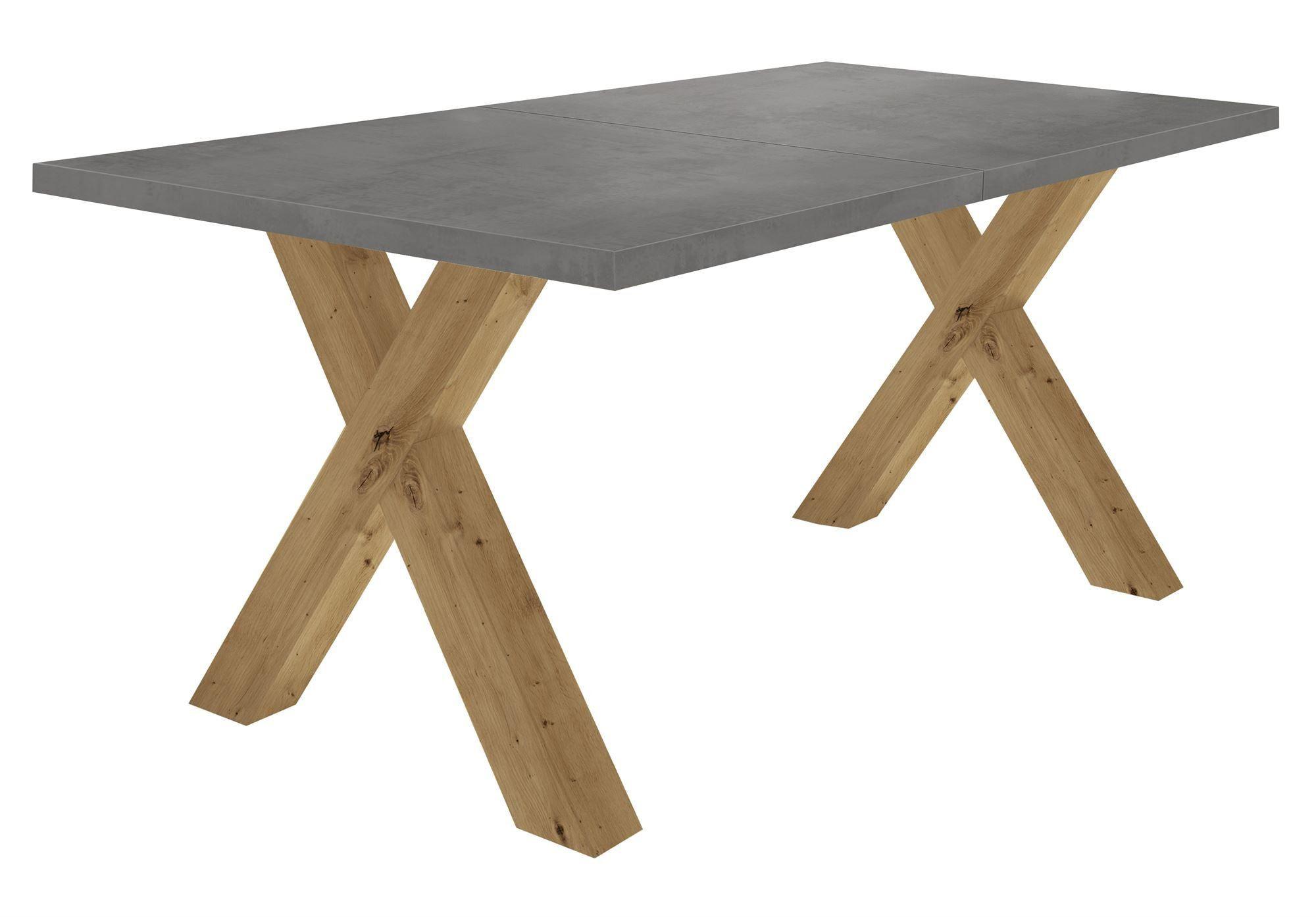 Wohnli Möbelsuche - ESSTISCH ausziehbar Eike 1 140 x 90 x 75 Esszimmertisch Asteiche/Graphit