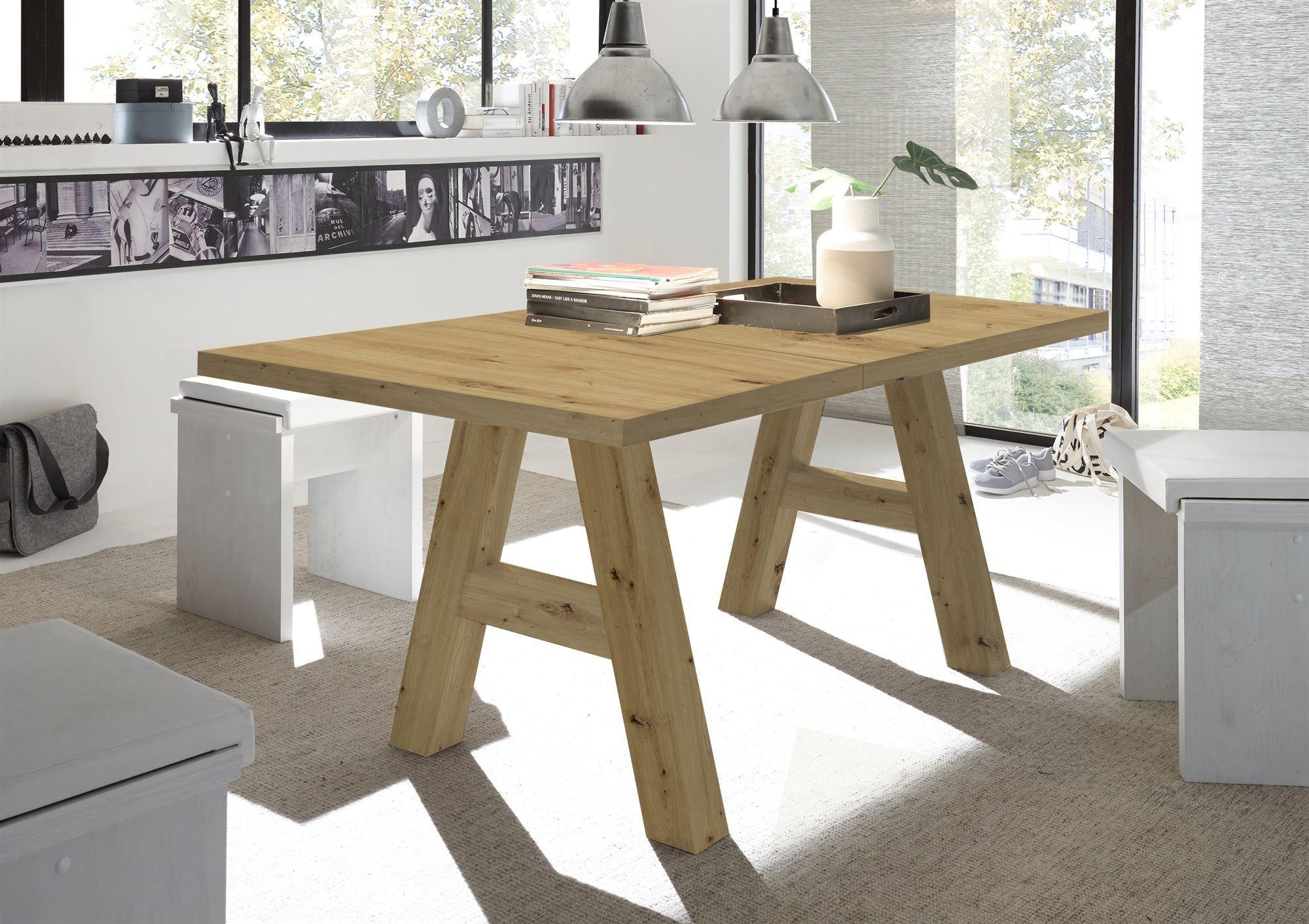 ESSTISCH ausziehbar Elia 1 140 x 90 x 75 Esszimmertisch Asteiche Holz 58aufmkessel Möbel > Tische > Esstische Braun