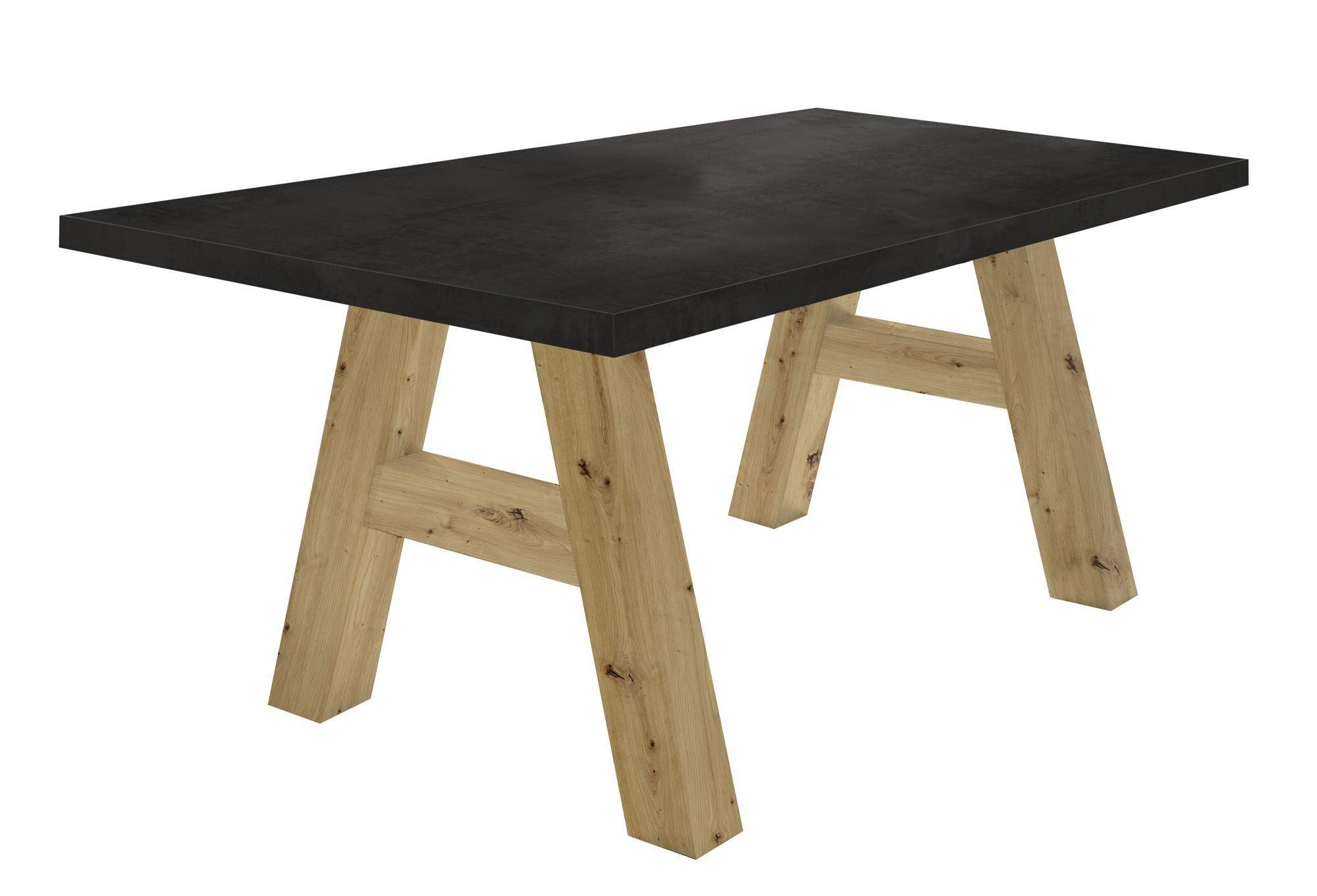 wohnli-moebel-suche-800000935499 Wohnli Möbelsuche - ESSZIMMERTISCH Elia 2 160 x 90 x 75 Esstisch Asteiche/Schwarzstahl