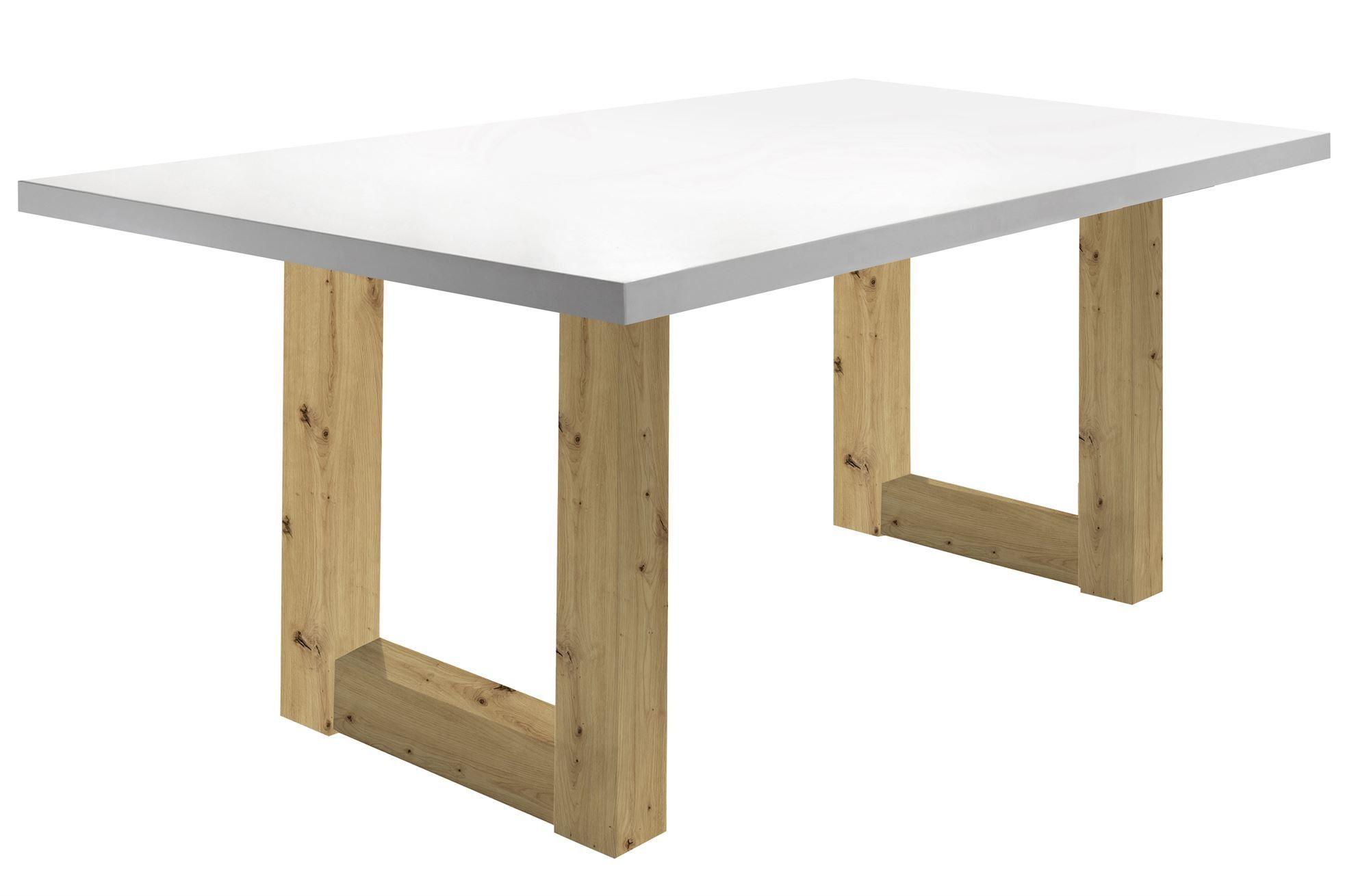 wohnli-moebel-suche-800000935503 Wohnli Möbelsuche - ESSZIMMERTISCH Eila 2 180 x 90 x 75 Esstisch Asteiche/Weiß Matt Lack