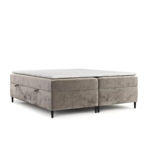 Wohnli Möbelsuche - BOXBETT Theo 200/200 cm Beige im Lotta Stoff