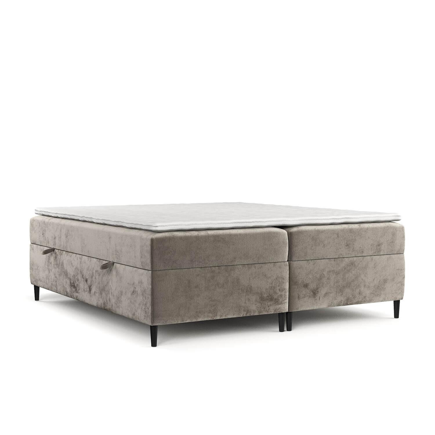 Wohnli Möbelsuche - BOXBETT Theo 120/200 cm Beige im Lotta Stoff