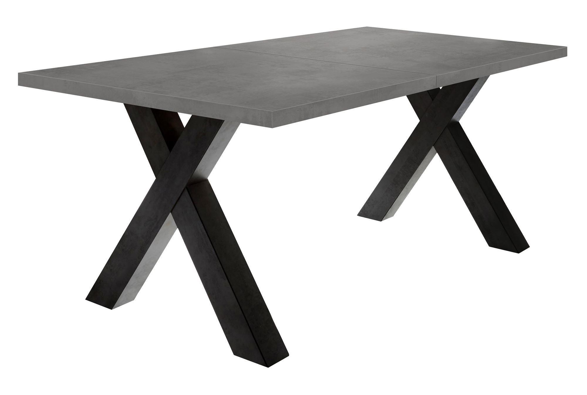 wohnli-moebel-suche-800000938929 Wohnli Möbelsuche - ESSTISCH ausziehbar Eike 7 160 x 90 x 75 Esszimmertisch Schwarzstahl/Graphit