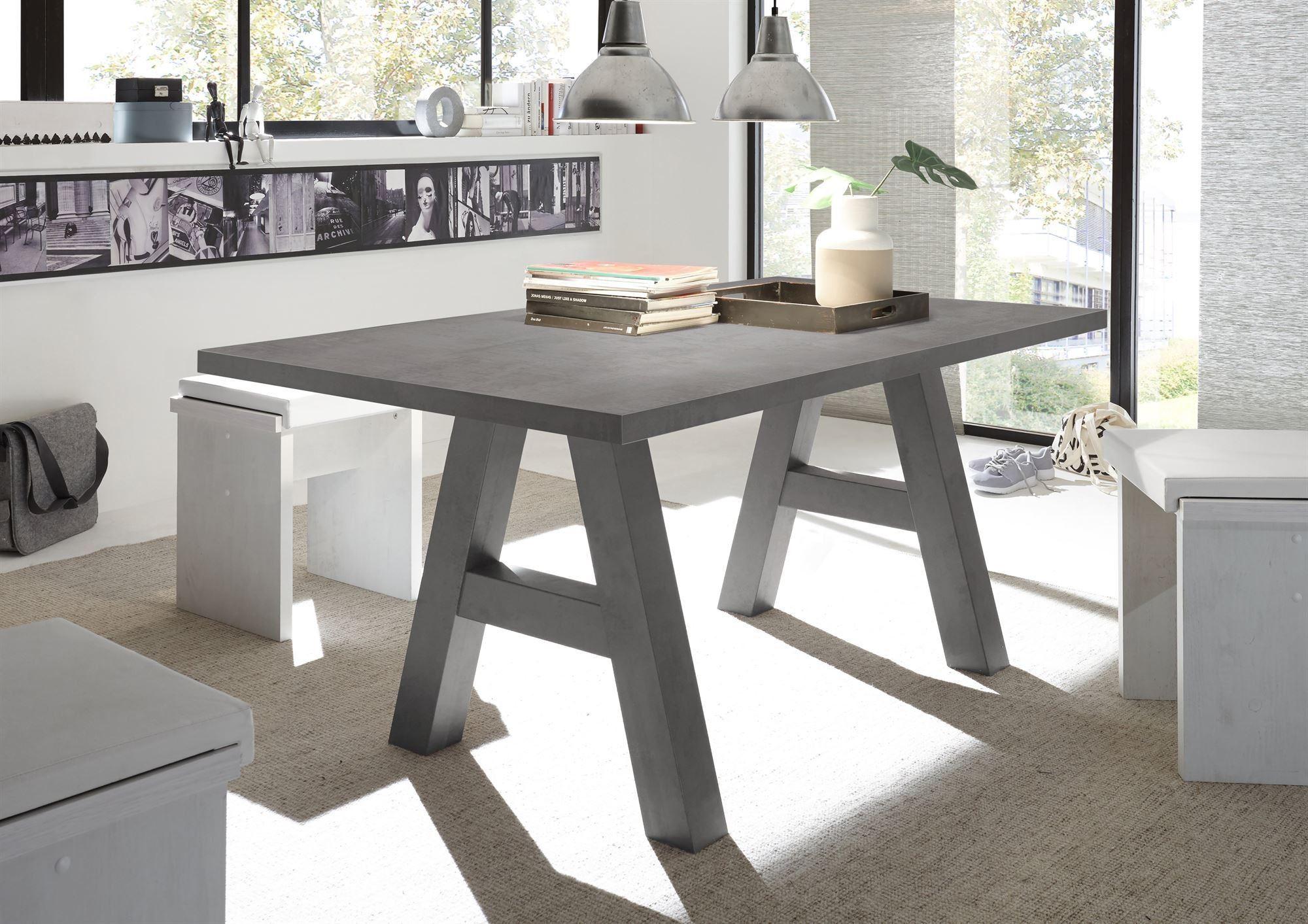 ESSZIMMERTISCH Elia 4 140 x 90 x 75 Esstisch Graphit Holz 58aufmkessel Möbel > Tische > Esstische Grau
