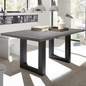 wohnli-moebel-suche-800000939038-1 ESSZIMMERTISCH Eila 8 160 x 90 x 75 Esstisch Schwarzstahl/Graphit Holz 58aufmkessel Möbel > Tische > Esstische Grau