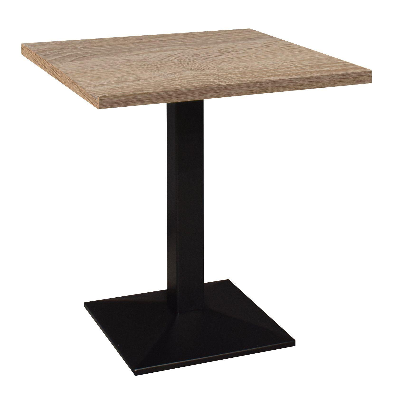 wohnli-moebel-suche-800000939061 Wohnli Möbelsuche - BISTROTISCH Ekzuperiia 70x70x75 schwarz matt/eiche sägerau