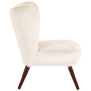 wohnli-moebel-suche-800000939106-1 SESSEL Kathy Bezug Samtvelours Buche nussbaum dunkel / creme Kunststoff 58aufmkessel Möbel > Sessel > Polstersessel Weiß