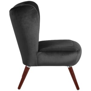 SESSEL Kathy Bezug Samtvelours Buche nussbaum dunkel / anthrazit Kunststoff 58aufmkessel Möbel > Sessel > Polstersessel Anthrazit