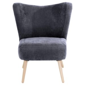 wohnli-moebel-suche-800000939126-1 SESSEL Kathy Bezug Veloursstoff Buche natur / anthrazit Kunststoff 58aufmkessel Möbel > Sessel > Polstersessel Anthrazit