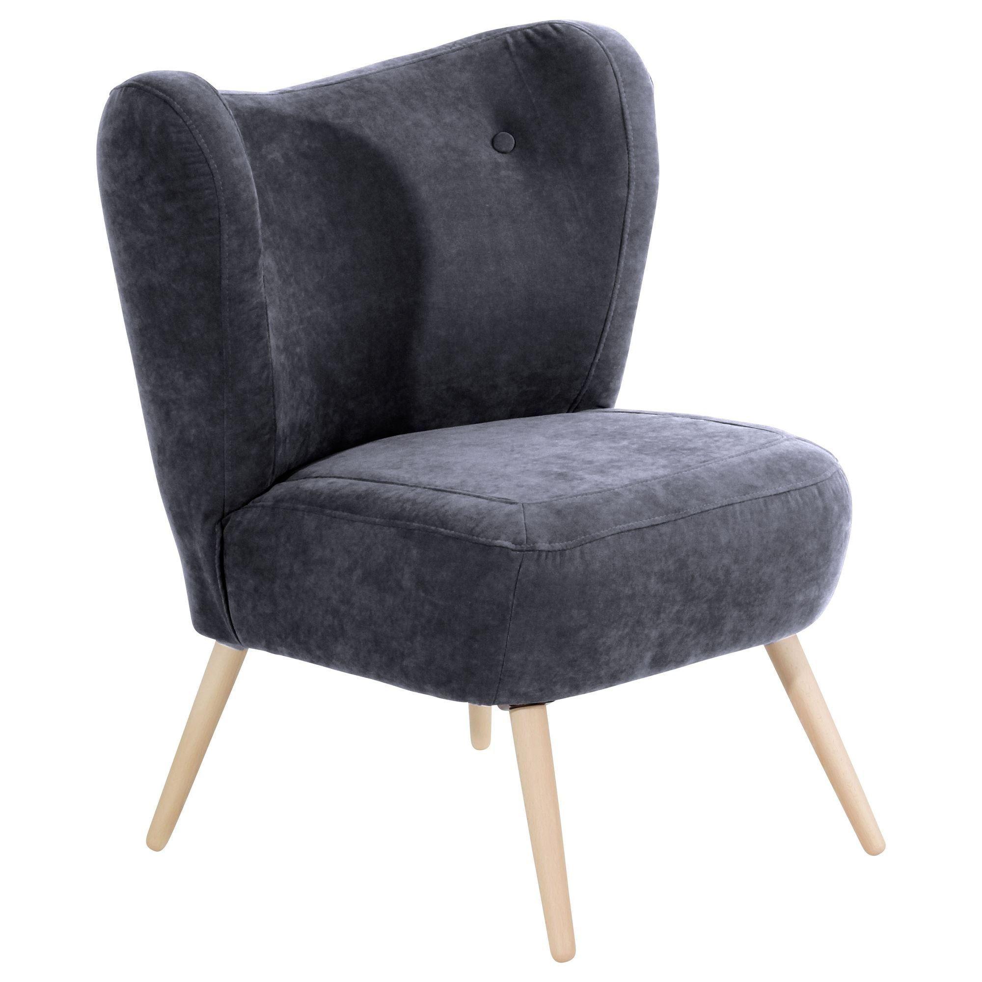 wohnli-moebel-suche-800000939126 Wohnli Möbelsuche - SESSEL Kathy Bezug Veloursstoff Buche natur / anthrazit