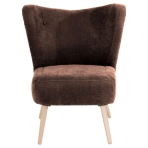wohnli-moebel-suche-800000939128-1 SESSEL Kathy Bezug Veloursstoff Buche natur / braun Kunststoff 58aufmkessel Möbel > Sessel > Polstersessel Braun