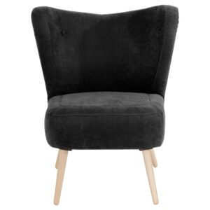 wohnli-moebel-suche-800000939130-1 SESSEL Kathy Bezug Veloursstoff Buche natur / schwarz Kunststoff 58aufmkessel Möbel > Sessel > Polstersessel Schwarz