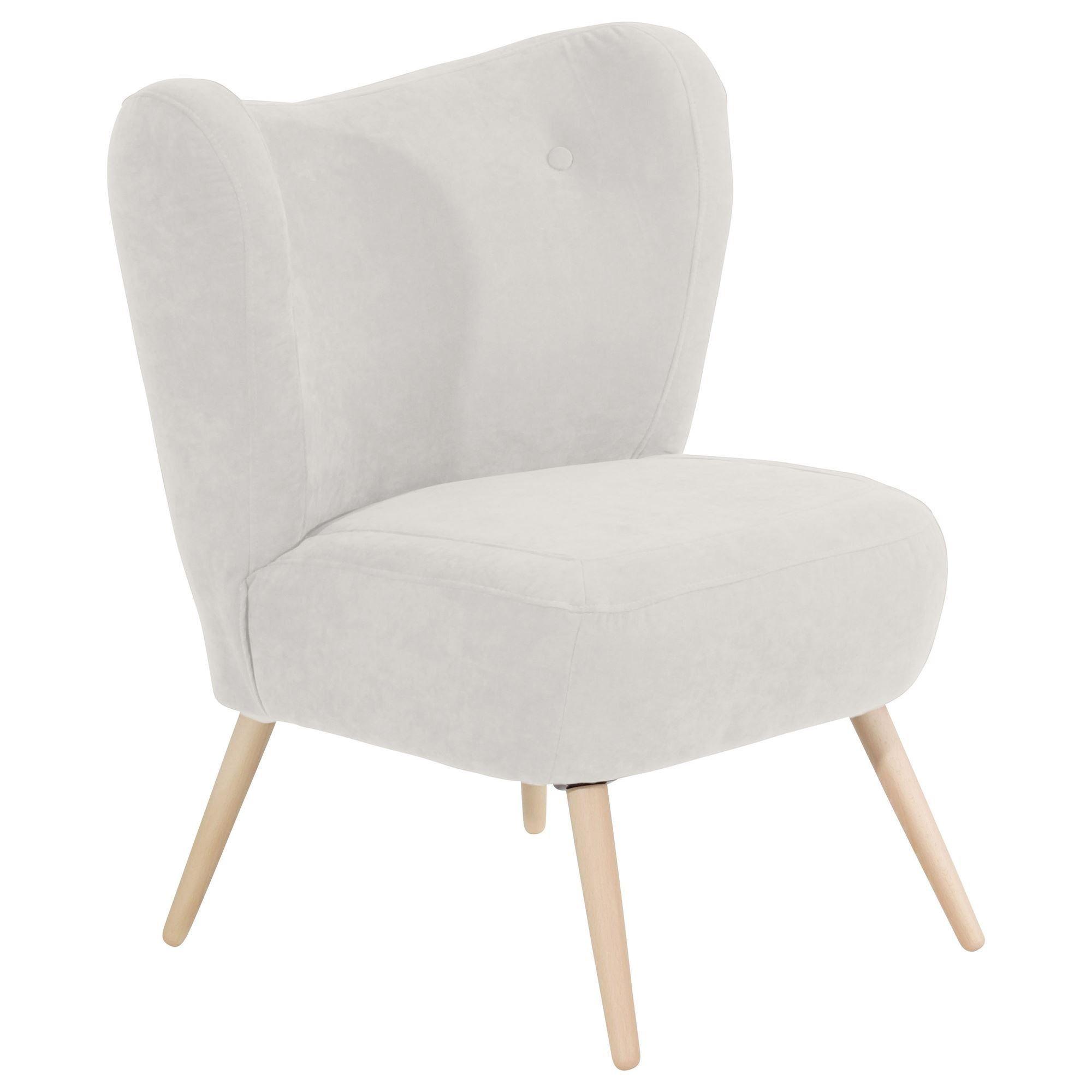 wohnli-moebel-suche-800000939133 Wohnli Möbelsuche - SESSEL Kathy Bezug Veloursstoff Buche natur / creme