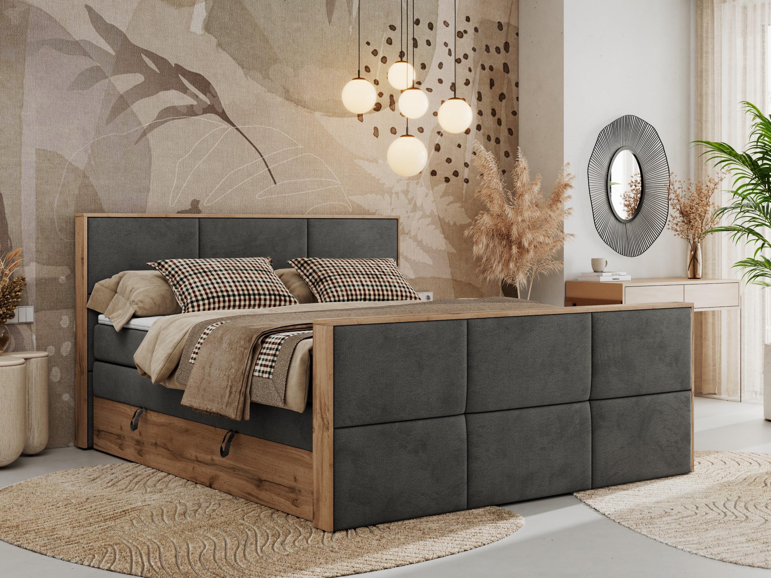 wohnli-moebel-suche-800000939184-1 BOXSPRINGBETT ALBERO 2 KING DUO 200/200 Dunkelgrau Velvet - H4 Textil MKS Möbel > Betten > Boxspringbetten Grau