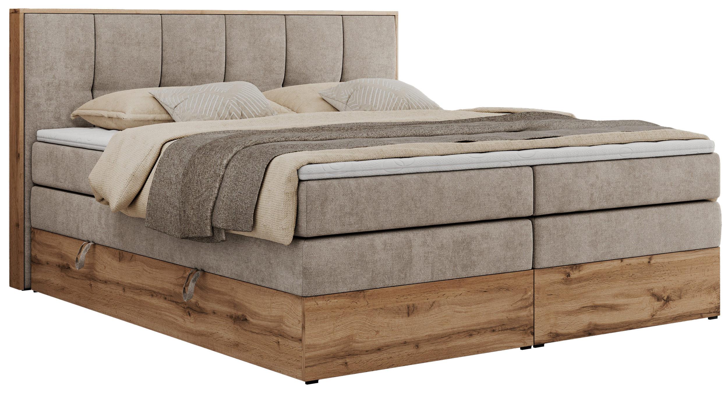 wohnli-moebel-suche-800000939214 Wohnli Möbelsuche - BOXSPRINGBETT ALBERO 1 KING 180/200 Beige Strukture - H4