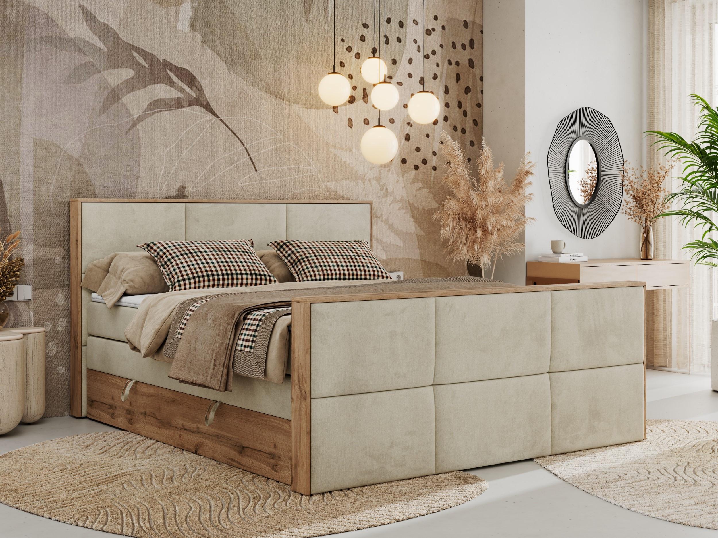 wohnli-moebel-suche-800000939314-1 BOXSPRINGBETT ALBERO 2 KING DUO 160/200 Beige Velvet - H4 Textil MKS Möbel > Betten > Boxspringbetten Beige