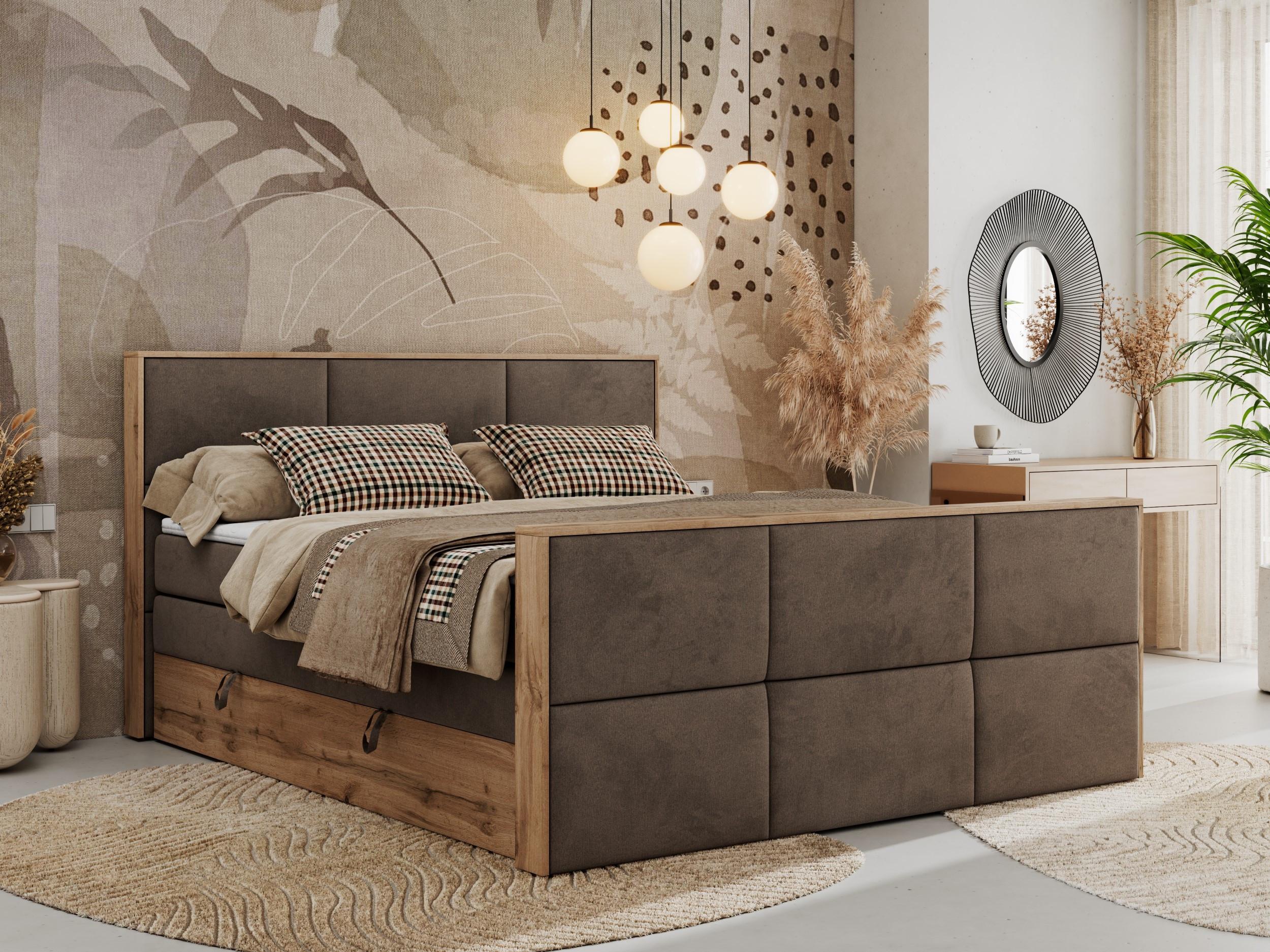 wohnli-moebel-suche-800000939339-1 BOXSPRINGBETT ALBERO 2 KING DUO 200/200 Braun Velvet - H4 Textil MKS Möbel > Betten > Boxspringbetten Braun