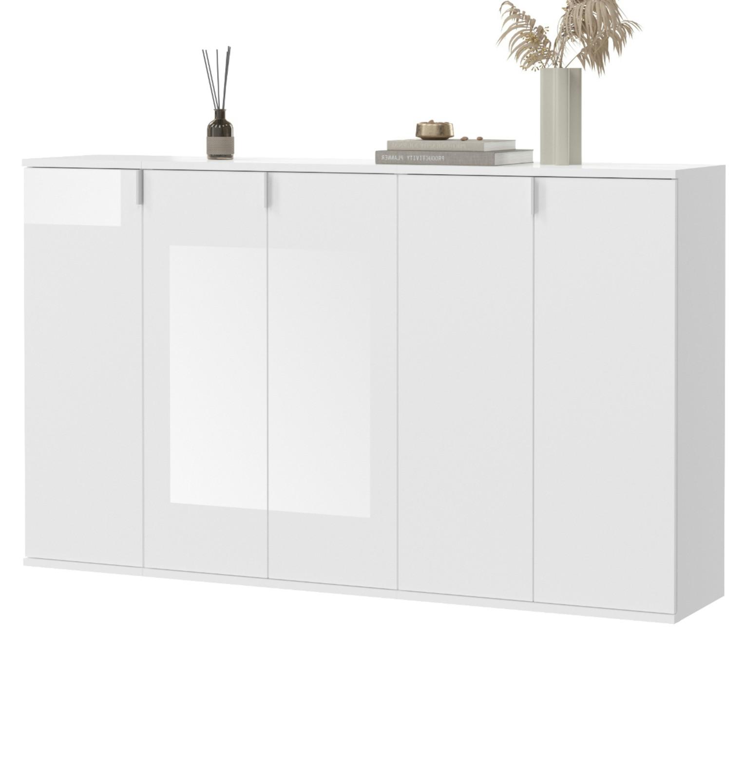 Wohnli Möbelsuche - KOMMODE weiß Hochglanz 152 cm