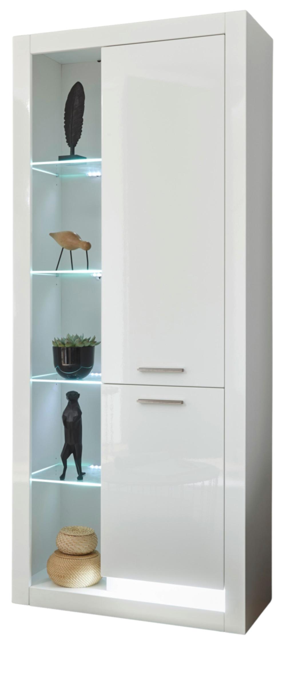wohnli-moebel-suche-800000940063 Wohnli Möbelsuche - VITRINE weiß Hochglanz 80 x 195 cm