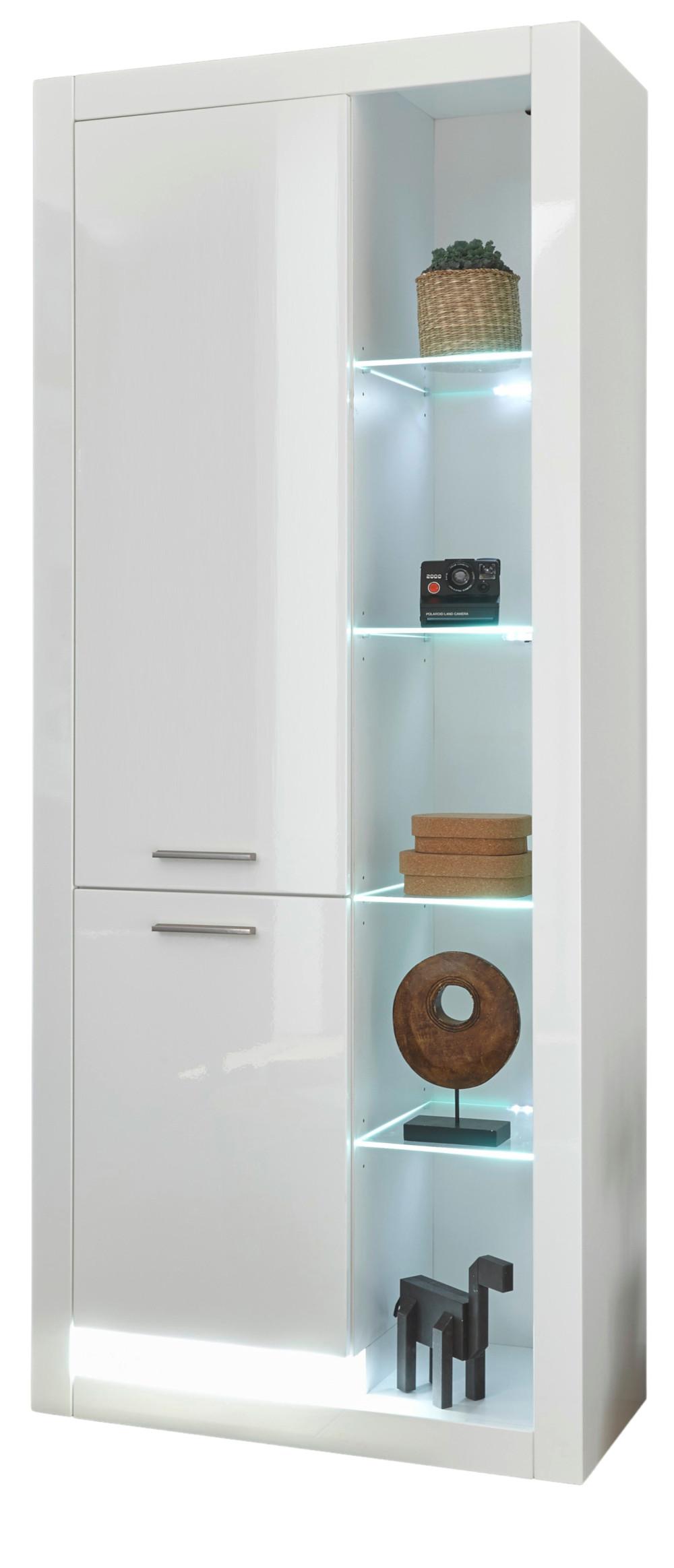 wohnli-moebel-suche-800000940070 Wohnli Möbelsuche - VITRINE weiß Hochglanz 80 x 195 cm