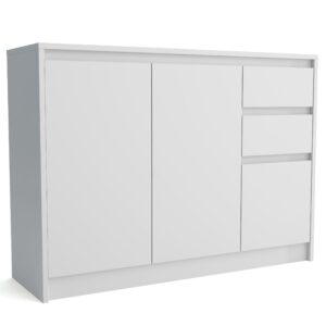 Wohnli Möbelsuche - KOMMODE ASTORRE 113/82/35 cm mit 2 Schubladen 3 Türen Weiß