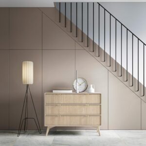 KOMMODE FORESTA 106/80/38 cm mit 3 Schubladen Beige Holzwerkstoff MASSENO Möbel > Kommoden & Schubladenschränke > Kommoden Beige