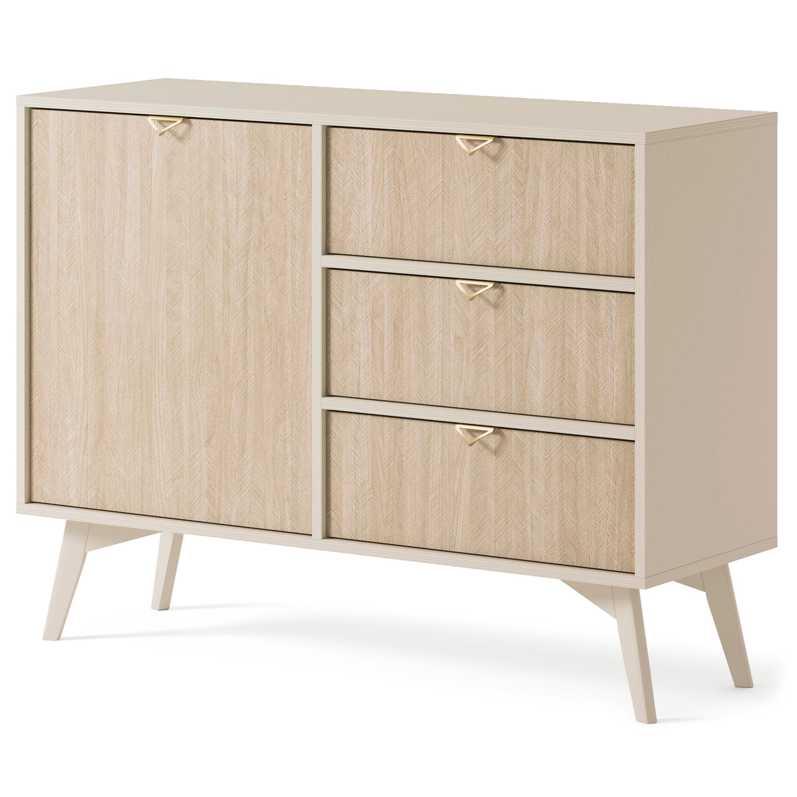 wohnli-moebel-suche-800000940959 Wohnli Möbelsuche - KOMMODE FORESTA 106/80/38 cm mit 3 Schubladen 1 Türen Beige